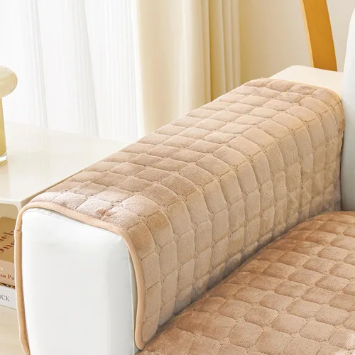 Miniatura 11 de Fundas para reposabrazos de sofá, fundas de terciopelo mullido para sofá, fundas antideslizantes para sillón, fundas para reposabrazos