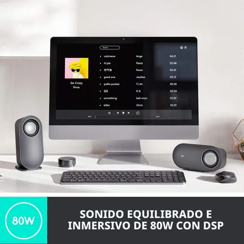 Miniatura 2 de Logitech Altavoces Bluetooth Z407 para computadora con subwoofer y control inalámbrico, sonido inmersivo, audio premium con múltiples entradas