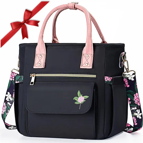 Miniatura 20 de GLORIEROO Lonchera Deluxe Aislada para Mujeres - Lonchera Térmica a Prueba de Fugas Impermeable con Múltiples Bolsillos y Correa Removible