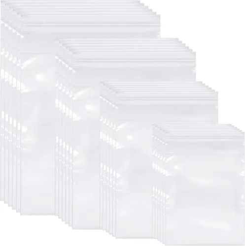 Miniatura 11 de Kosiz 600 bolsas de celofán transparente de plástico de polietileno para camisas, bolsas de ropa resellables a granel, paquetes autoadhesivos