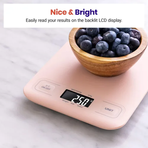Miniatura 5 de Etekcity - Báscula digital de cocina para alimentos, mide gramos y onzas, para perder peso, repostería, cocinar, dieta keto y preparación de Rosa