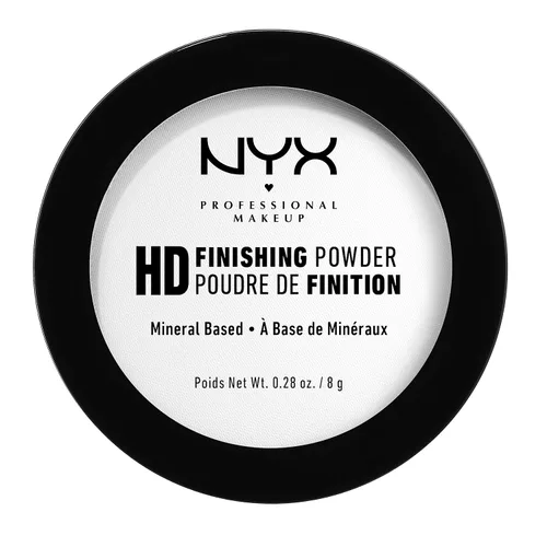 Polvo de maquillaje NYX PROFESSIONAL MAKEUP HD, Polvo fijador prensado - Translúcido