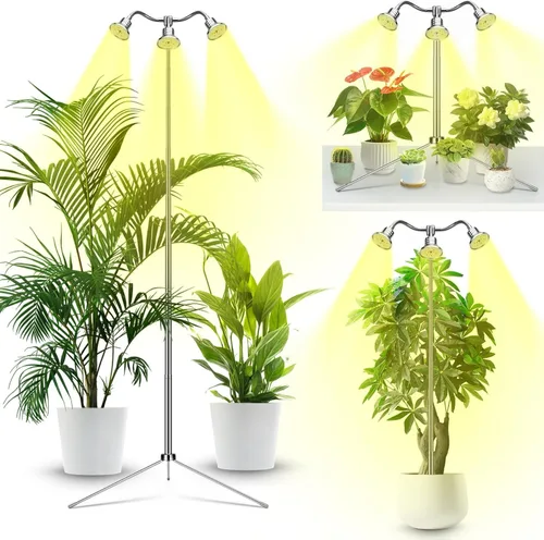 Luces de crecimiento de espectro completo para plantas de interior de 15 a 62 pulgadas de altura ajustable de aleación de aluminio lámparas de