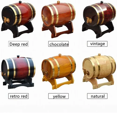 Miniatura 7 de Barril de vino Barril de madera maciza 5L/10L/20L/50L Barril de vino, dispensador especial de barril de vino de madera, vino tinto envejecido