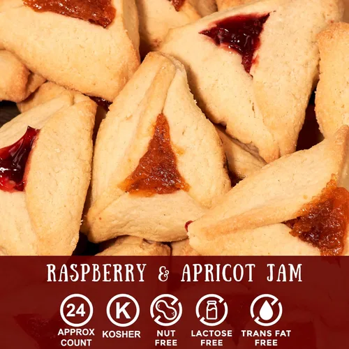 Miniatura 2 de Galletas de mantequilla rellenas de mermelada de albaricoque y rasperry Galletas de frutas, regalos de galletas gourmet Kosher, sin lácteos, sin
