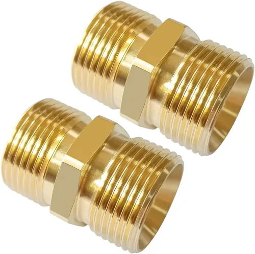 Miniatura 10 de Uenede 2 acopladores de latón para lavadora a presión, M22-0.551 in macho x 1/4 pulgadas conexión rápida, 5000PSI métrico, acoplamiento de pezón