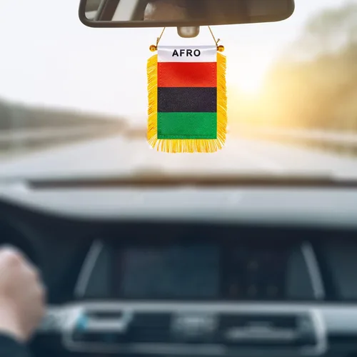 Miniatura 4 de WXTWK Bandera afro americana de 3 x 5 pulgadas, bandera panafricana para colgar en la ventana, pequeñas banderas para automóvil, decoración