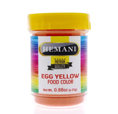 Hemani Halal Food Color Amarillo 0.88 oz - Tinte en polvo sin alcohol para cocina Biryani, Meethai y sustituto de azafrán | Sin conservantes