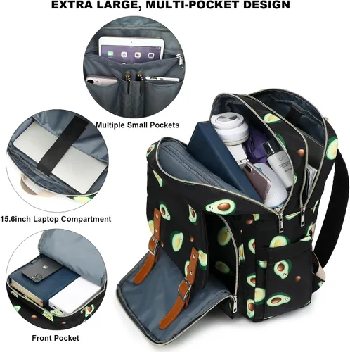 Miniatura 2 de Fuyicat Mochila para laptop para mujeres y hombres, viajes, trabajo, negocios, niñas, niños, mochila escolar, mochila universitaria, compatible