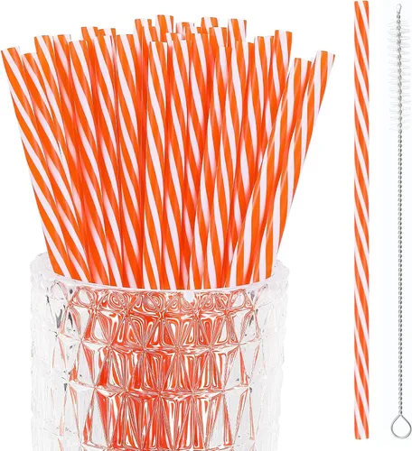 Miniatura 17 de JANYUN 30 Pieces Patriotic Plastic Straws, Red White Blue Star Straws 4th of July Drinking Straws for Beverage Milkshake Cocktail Memorial Day