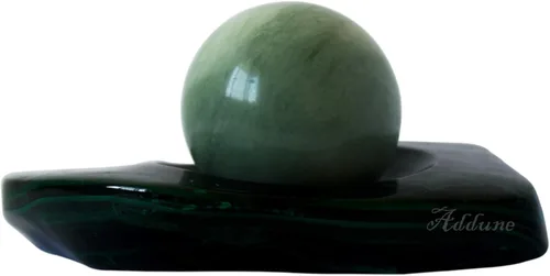Miniatura 4 de Bolas de ejercicio de mano de mármol verde oscuro Baoding bolas de masaje de salud chinas aliviar el estrés relajarse dedos regalo para padres