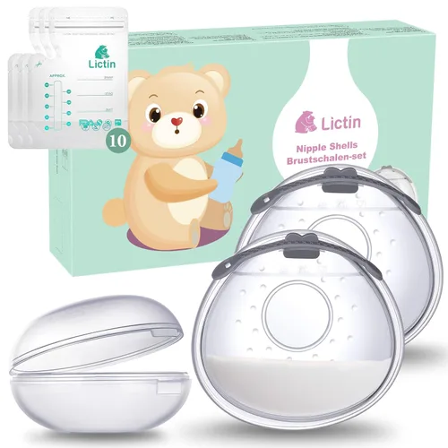 Miniatura 8 de Lictin Colector de leche para leche materna, conchas de pecho y receptor de leche para alivio de la lactancia materna (2 en 1), protege los pezones