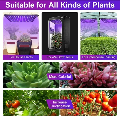 Miniatura 6 de Luz de Cultivo LED Mejorada, Luz de Plantas de Espectro Completo de Alta Eficiencia y Alto Rendimiento, Luces de Cultivo para Plantas