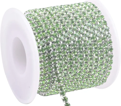 Miniatura 42 de KAOYOO - Cadena de diamantes de imitación de 9 metros (10 yardas) con cristal de 4 mm para costura, manualidades y decoración de bricolaje