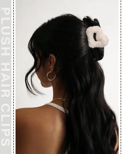 Miniatura 4 de Pinza de felpa esponjosa para el cabello, 6 unidades, lindas pinzas para el cabello para mujeres, pasadores peludos para el cabello y niñas