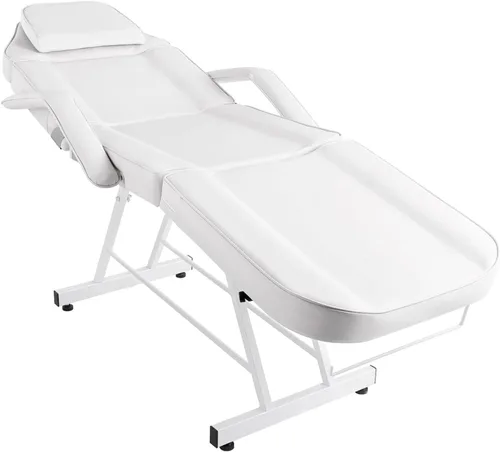 Miniatura 2 de Roixeeds Silla de tatuaje de 3 secciones, cama de masaje profesional ajustable, silla de cama de tatuaje con taburete de spa y gancho para toalla