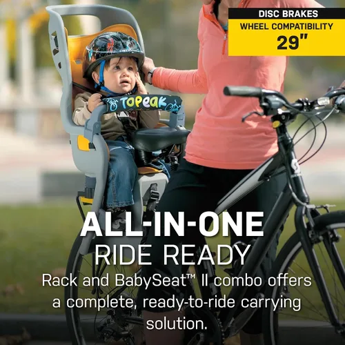 Miniatura 2 de Topeak BabySeat II with MTX Rack for Disc Brake Bikes (29" Wheel Compatible)
