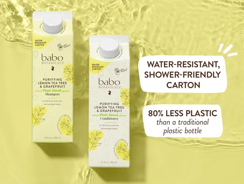 Miniatura 3 de Babo Botanicals Purifying Lemon Tea Tree & Grapefruit Shampoo + Bundle with Conditioner – For Flat, Oily Prone Hair – Add body & shine - Passion