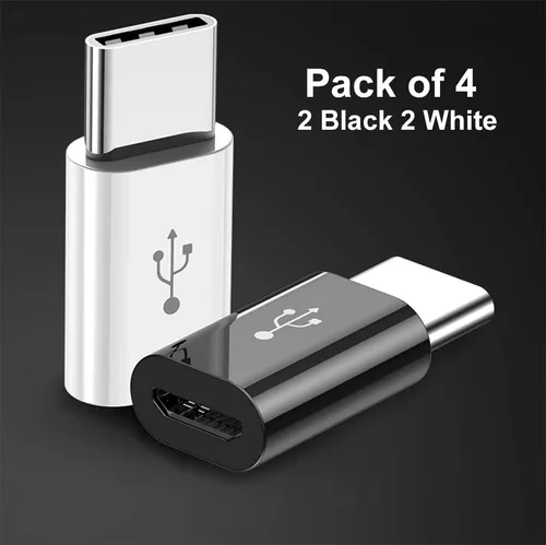 Miniatura 5 de Adaptador Micro USB a USB C (paquete de 4), adaptador Micro-USB hembra a USB-C macho OTG compatible con Samsung Galaxy, LG, Huawei, teléfonos