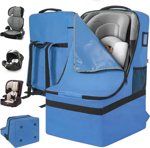 IBVIVIC Bolsa de viaje para asiento de automóvil, bolsa de asiento de automóvil resistente para asiento de automóvil de avión, mochila de asiento de