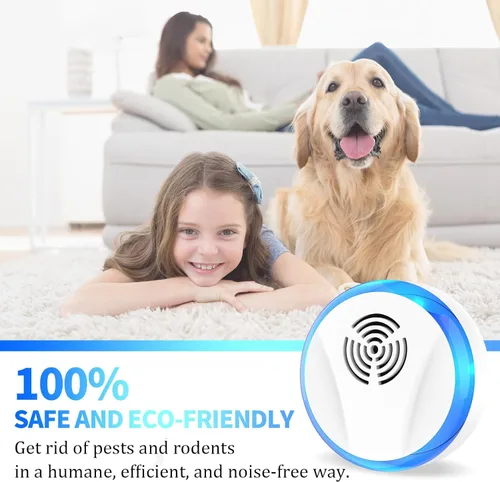 Miniatura 6 de Repelente ultrasónico de control de plagas para interior para control de roedores, repelente de mosquitos, asesino de cucarachas, disuasorio