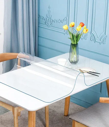 Miniatura 2 de Protector de mesa transparente de 381 x 381 mm y 1,5 mm de grosor, protector de mesa de vinilo, alfombrilla de escritorio de plástico para mesa