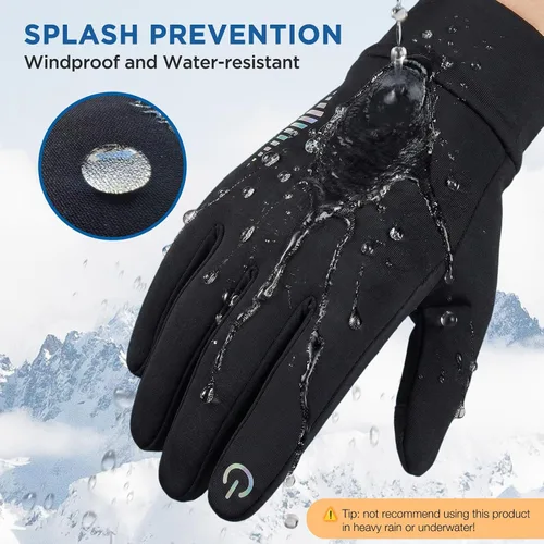 Miniatura 4 de Guantes de invierno para niños SIMARI con pantalla táctil, cálidos y térmicos, resistentes al agua, para niños y niñas, para correr, ciclismo
