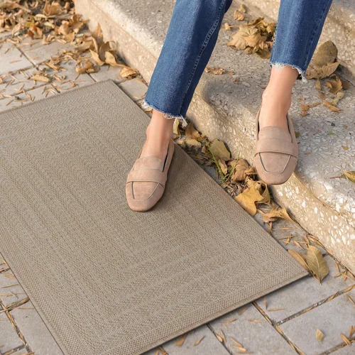Miniatura 16 de Adiva Rugs Alfombra de área para interiores y exteriores, resistente a la intemperie, fácil de limpiar, resistente a las manchas para comedor, patio