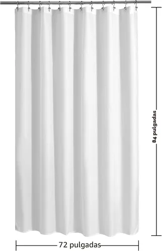 Miniatura 7 de ALYVIA SPRING -Cortina de tela para regadera extralarga, impermeable, 72 x 84 pulgadas, suave y ligera, con imanes, lavable a máquina, 72 x 84