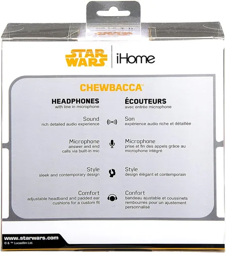 Miniatura 5 de eKids Star Wars Han Solo Movie Chewbacca - Auriculares sobre la oreja con micrófono integrado