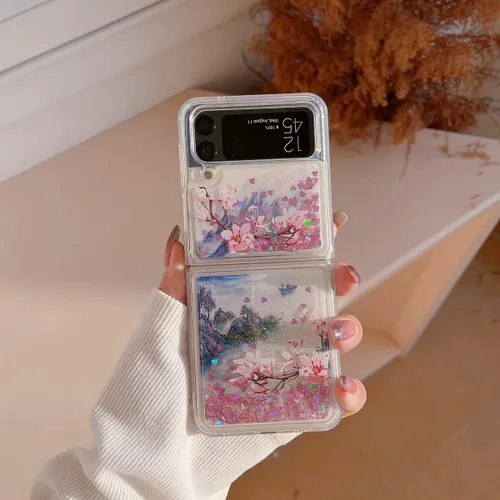 Miniatura 2 de Funda para Samsung Galaxy Z Flip 3 con purpurina para niñas y mujeres, funda transparente de TPU suave de TPU para Samsung Galaxy Z Flip 3 5G 2021
