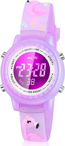 Miniatura 8 de Relojes LED impermeables para niños con alarma, juguetes para niños, regalos para niñas de 3 a 10 años