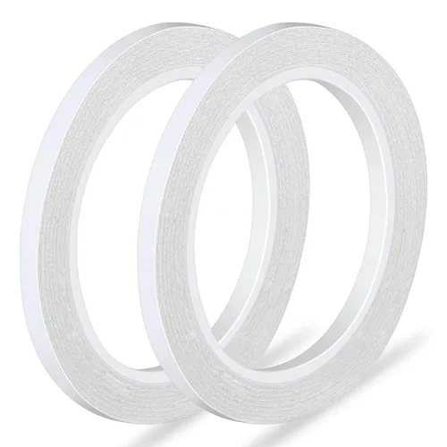 anezus Cinta adhesiva de doble cara para manualidades, 2 rollos de cinta adhesiva de doble cara para álbumes de recortes, tarjetas, fijación,