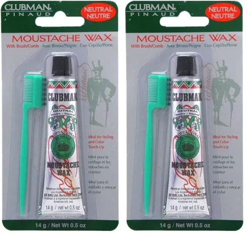 Miniatura 16 de Clubman Paquete colgante de cera para bigote negro 0.5 oz x 3 paquetes