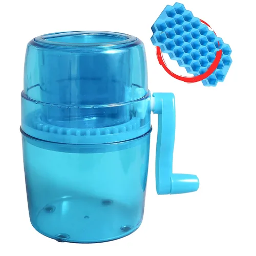Máquina de afeitar de hielo y cono de nieve, máquina de cono de nieve manual portátil de alta calidad y máquina de hielo afeitado con bandejas de