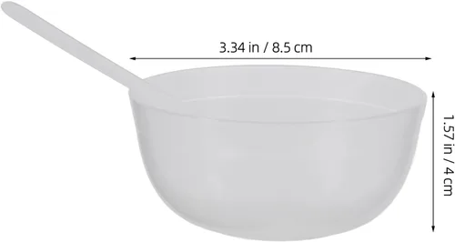Miniatura 4 de SUPVOX Juego de cuencos para mezclar de 10 piezas con cucharas: cuencos de plástico transparente de 3.34 pulgadas para barro y suministros