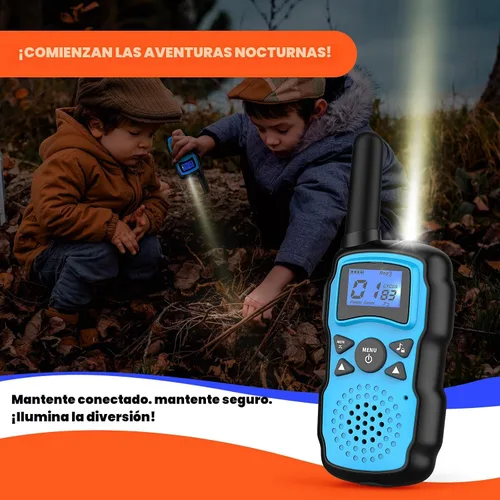 Miniatura 6 de Wishouse Walkie Talkies para niños, paquete de 4 unidades, walkie talkie familiar para adultos y niños de largo alcance, para acampar al aire libre