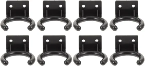 Milisten Paquete de 8 soportes de pared para micrófono, gancho de micrófono de 1.3 pulgadas de diámetro interior para micrófonos con cable, colgador