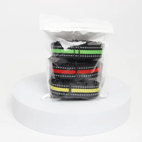Miniatura 7 de PetJoy Paquete de 3 Collares para Perro - Hebilla de Liberación Rápida y Anillos en D - Multicolor Reflectante (R/A/V) - Ajustable de 8-27