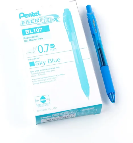 Miniatura 11 de Pentel EnerGel-X - Lapicera de gel líquido retráctil, punta de 0,7 mm de metal, trazo medio, 3 unidades, Verde