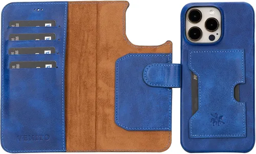 Miniatura 30 de Venito Florence - Funda de piel compatible con Samsung Galaxy S9, extra segura con bloqueo RFID, cartera desmontable para teléfono (gris decolorado)