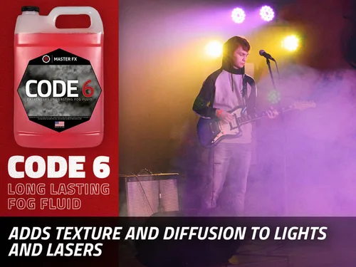 Miniatura 5 de Master FX Code 6 Fog Juice - Líquido a base de agua extremadamente duradero, de alto rendimiento, inodoro para máquinas de niebla de 400 a 1500 W