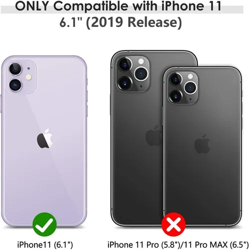 Miniatura 7 de LOHASIC Funda para iPhone 11, de cuero de lujo, delgada, resistente, antideslizante, agarre suave, antiarañazos, a prueba de golpes, compatible