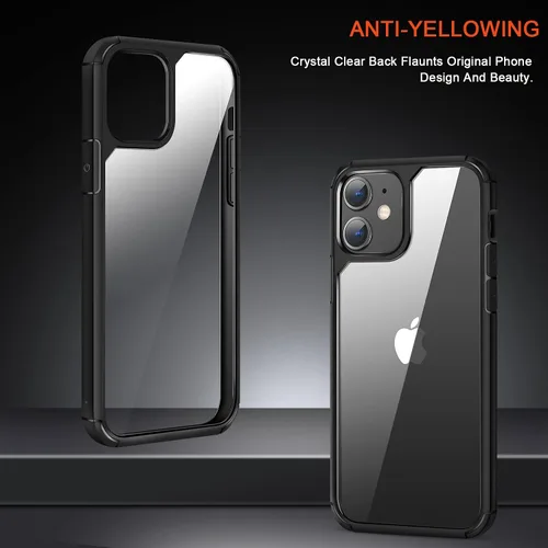 Miniatura 2 de TENDLIN Compatible con iPhone 11, funda protectora de parachoques suave y transparente (negro)