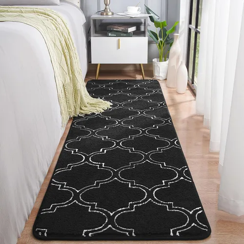 Miniatura 30 de Chicrug Alfombras Modernas de 2x8 Pies para Dormitorio y Sala de Estar, Alfombra de Pasillo de Espuma Viscoelástica de Pelo Bajo para Entrada
