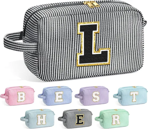 Miniatura 24 de Bolsa de Maquillaje con Inicial YOOLIFE - Regalos de Cumpleaños para Mujeres, Niñas, Mamá, Hija, Amigas, Hermana, Maestra, Regalos de Propuesta