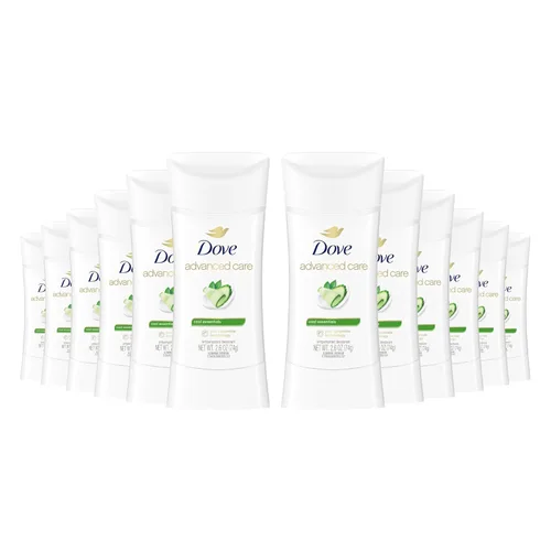 Dove Advanced Care Anti Deo Stick Cool Essentials Pack de 12 para ayudar a la reparación de la barrera cutánea después del afeitado, control de