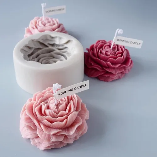 Miniatura 8 de Moldes de velas de flores de peonía, moldes de silicona 3D para jabón hecho a mano, velas de jabón, moldes de resina, moldes de manualidades