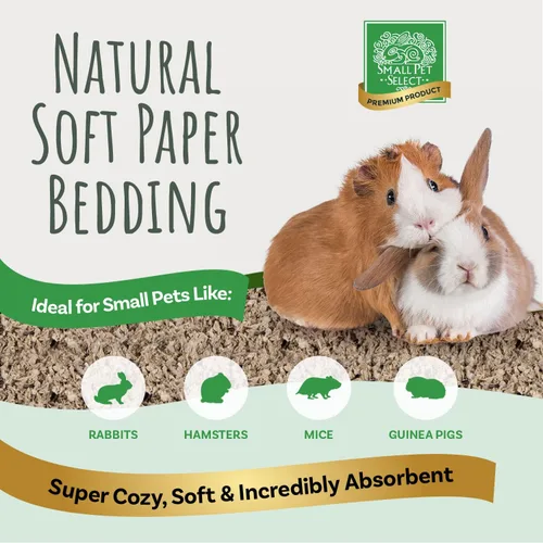Miniatura 2 de Small Pet Select Ropa de cama de papel natural marrón, ropa de cama suave de animales con control de olores para conejillo de indias, conejo