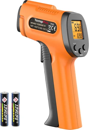 ThermoPro Pistola de termómetro infrarrojo TP30, termómetro láser para cocinar, horno de pizza, plancha, motor, HVAC, pistola de temperatura láser